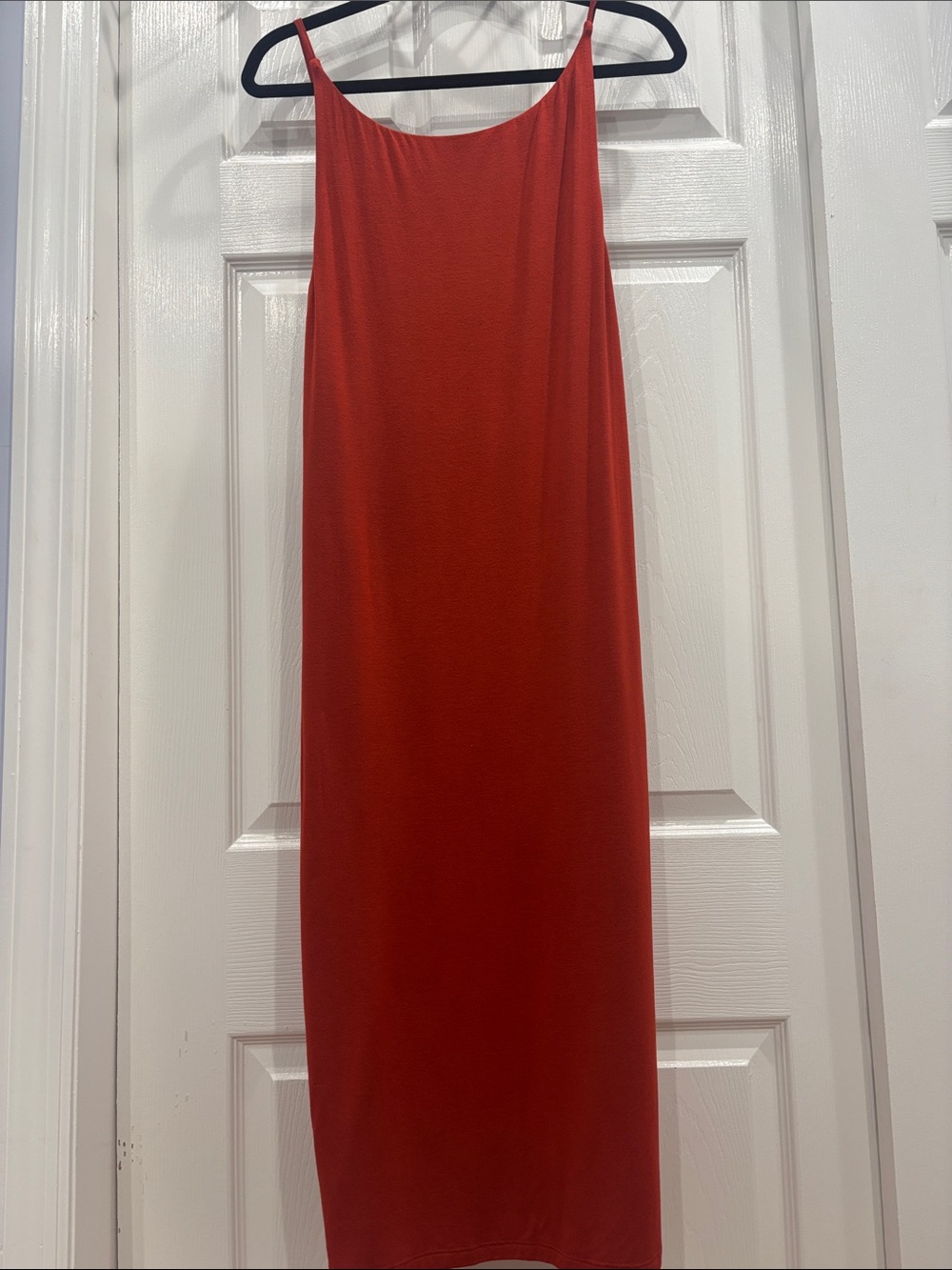 J. Crew Brick-Vermillion Maxi Slip Dress